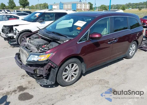 2014 Honda Odyssey Ex-L из США, поврежденный, VIN 5FNRL5H60EB047476